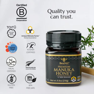 BeeNZ Premium Manuka Honey, Certified UMF10+ MGO 263+